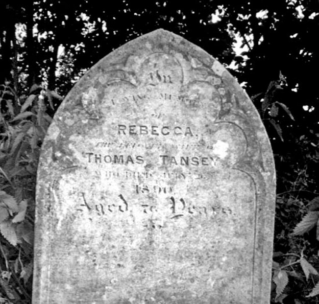 Headstone Thomas Rebecca tansey