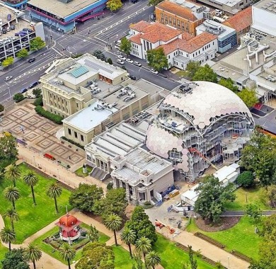 library aerial view